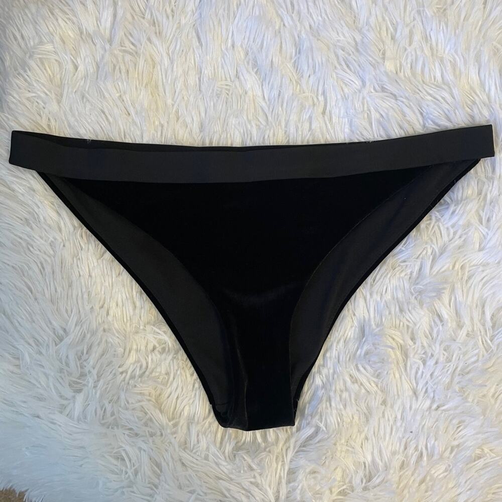 H&M black velvet bikini bottom